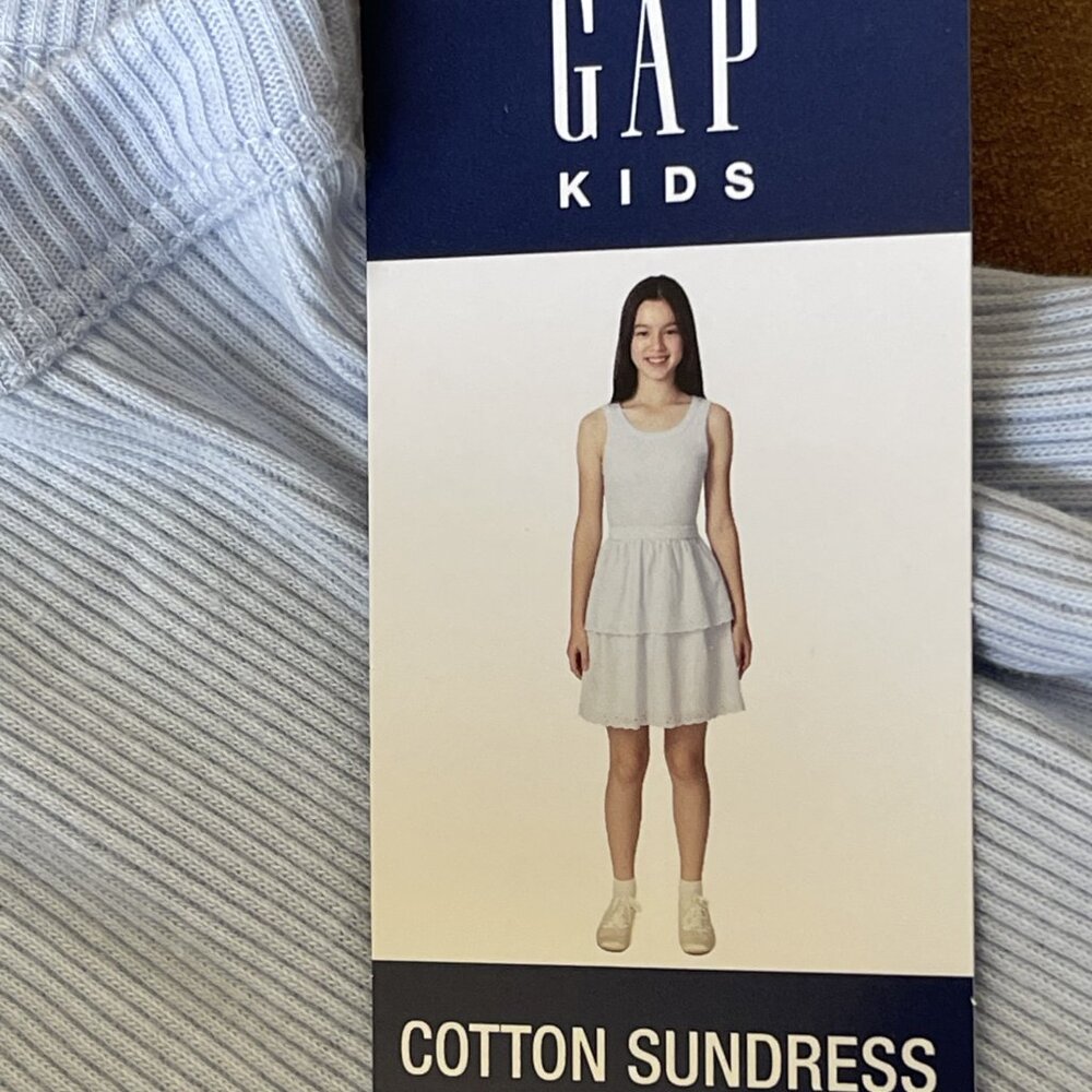 Gap Girl's Light Blue Cotton Sundress M (7/8) - Picture 2 of 3